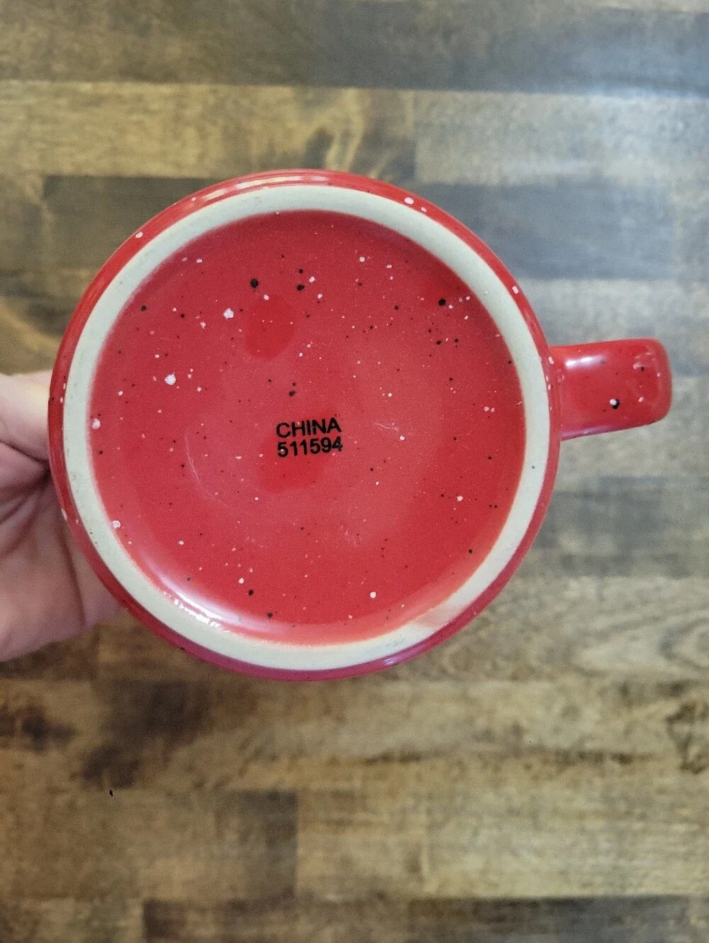Red Speckled Ceramic Coffee MugKahlua Red Coffee Mug Cup Ceramic Embossed Logo